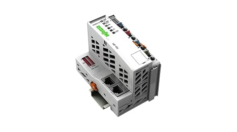 WAGO 750-891 0 to +55 Degrees C, 24 VDC, 750 Series, DIN Rail Mount, IP20, LED Indicator, PLC PROGRAMMABLE Controller, Real TIME Clock, X2 RJ45 Interface