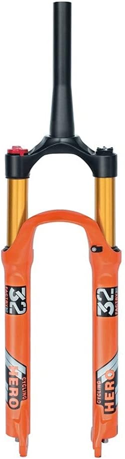 Suspension Forks MTB 26 Inch Manual LockoutRemote Lockout, Mountain Bicycle Shock Absorber Front Fork Straight Tube 1-18 Orange Color : Tapered Manual Lockout, Size : 27.5