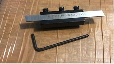 T-Type Lathe Parting Tool Clamp Cut Off Tool 5/16" Shank with 5/16" HSS Blade & Key