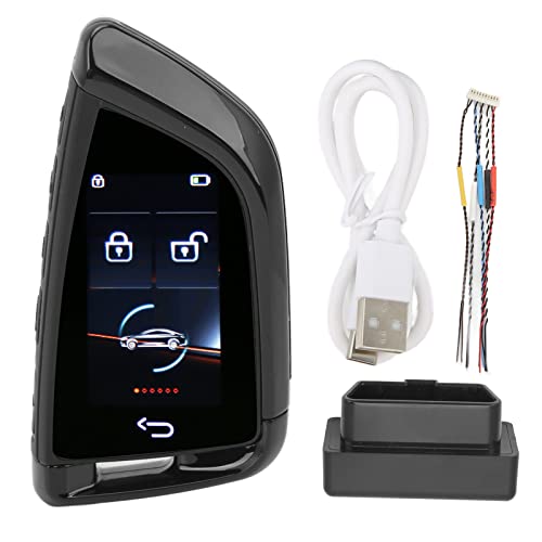 Aramox Smart Remote Car Key LCD Screen 5.0 Anti Key Loss Keyless Entry Auto Lock Remote Control Key Fob for One Click Start Car Black Aramox17xmbfsn03-12