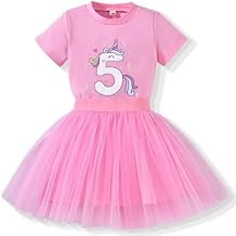 5th Birthday Outfit Girl,5 Year Old Fifth Five Shirt Skirt Outfit for Toddler Girls