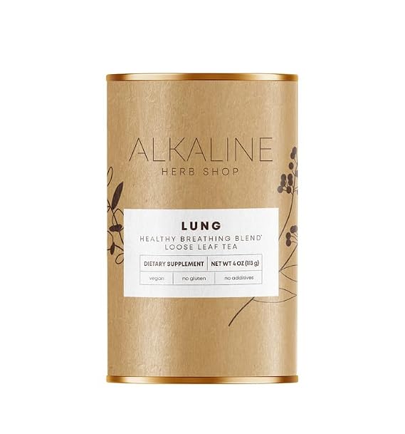 Alkaline Herb Shop - Happy Lung Tea Supplement - Made With Natural Wildcrafted Herbs - Mullein, Elderberry, Dandelion Root, Wild Cherry Bark. & Guaco - Vegan - Gluten-Free - 4 Oz Loose Leaf Herbal Tea