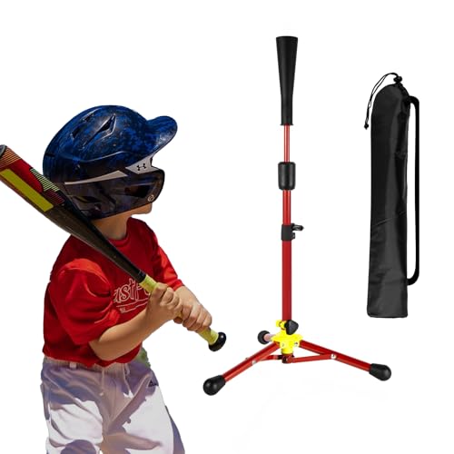 23.5 to 39.76 Inches Baseball Tee for Kids, Batting Tees for Baseball with Carry Bag, Portable Stable Tanner Tee, Baseball Training Equipment Aged 5-12, Softball Tee for Batting and Hitting