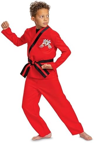 Disguise Boys Cobra Kai Eagle Fang Kids Costume, Official Cobra Kai Cosutme Gi With Belt and Pants