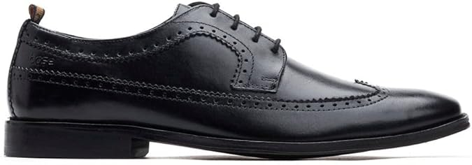 Base London HAVISHAM Waxy Black Men's Brogue Shoes