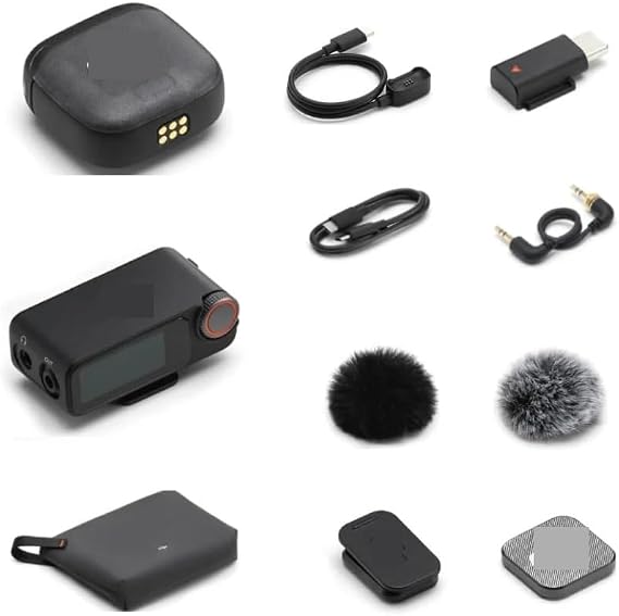 For DJI for Mic 3 Lavalier 1TX 1RX 2TX with Charging Gain Control&Dual(1 TX 1 RX)