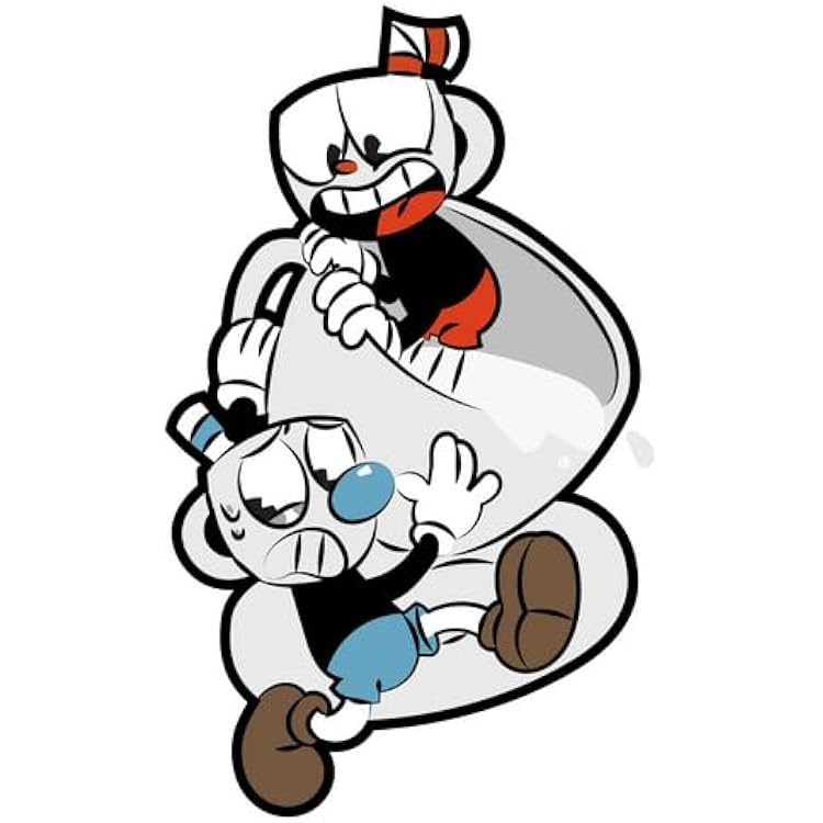 Fun Stuff Mugman Cuphead Vinyl Decal Sticker UV & Water Proof Gift Laptop Car Bumper Window Tumbler Accessories Transferless 4"