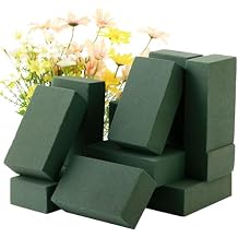 24 Pcs Floral Foam Blocks for Fresh & Artificial Flowers, 5.5" L x 3.1" W x 1.7" H Wet & Dry Green Flower Foam for Indoor Outdoor Floral Arrangements, Foam Bricks for Wedding, Birthdays, Home Decor