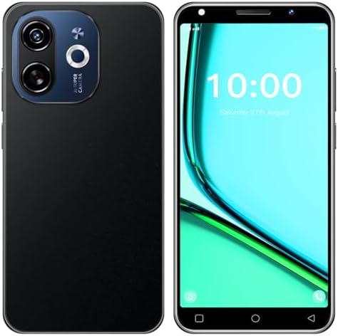 Cheap 3G Mobile Phone, 16GB ROM,128GB Extension,Dual SIM, 5.0 HD Display with 3500mAh Battery and Dual Camera,Support WiFiBluetoothFace Unlock Android Phone Black
