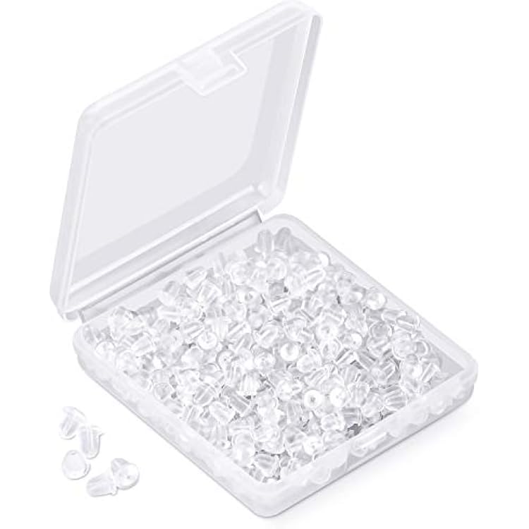 Silicone Earring Backs Earring Backings Soft Clear Ear Safety Back Pads Backstops Clutch Stopper Replacement for Fish Hook Earring Studs Hoops Diameter 4mm 2000PCS1000Pairs