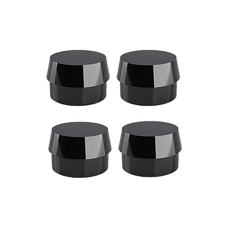 Ball Abutment Laboratory Processing Replacement Caps, Black (4 Pack)