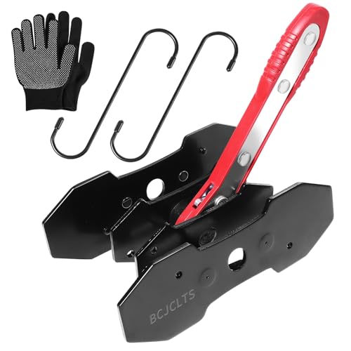 Brake Tools, Brake Caliper Compression Tool, Brake Caliper Tool, Caliper Piston Compressor Tool with 2 Heavy-Duty Caliper Hooks, Car Disc Brake Repair Red Medium