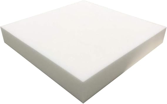 Foamma 6" x 23" x 25" High Density Upholstery Foam, Chair Cushion Square Foam for Dining Chairs, Wheelchair Seat Cushion Replacement