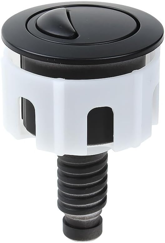Toilet Flush Button Replacement, Push Button Compatible Toilet Cistern Flush Parts (Black)