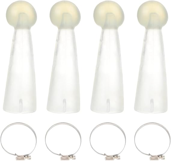 Cow Horn Protector Silicone Cover 2 Pairs 7.28X2.08X2.08In Cattle Horn Protective Cover Anti-Fight Guards for Farm Livestock Safety