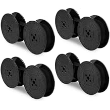 4 Pack Typewriter Ribbon Universal Twin Spool Ribbon Twin Spool Replacement Pack for Most Typewriter