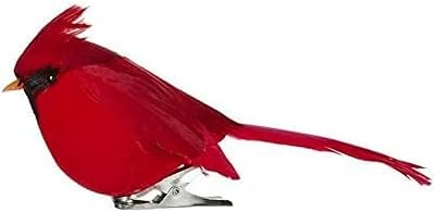 RAZ Imports - 4 Inch Red Cardinal Clip on Bird
