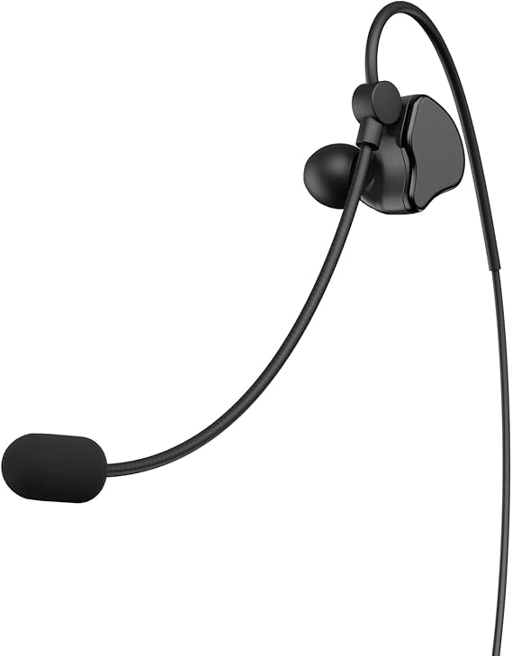 Referee Headset Earphone with Mic Professional 1pc Newly Designed 3.5mm Jack V6 V4 FBIM Football Soccer Coach Judger Arbitration Earhook Earpiece(1PC