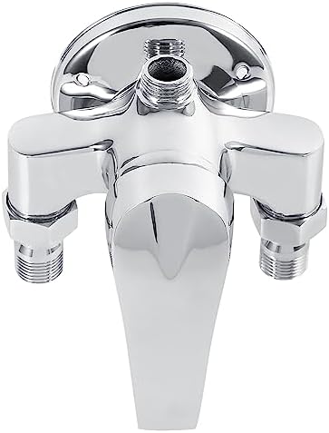 G1/2" Hot Cold Water Mixing Valve, 3-Way Thermostatic Shower Diverter Valve Male Thread Bathroom Valve Shower Faucet and Control Switch Basin Spray Gun Wall Mounted Shower Mixer Valve