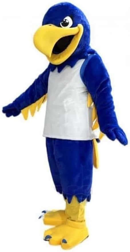 Fierce and Stylish - Blue Falcon Mascot Costume for Adults Men & Women with Built-in Fan Inside the Head