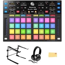 Pioneer DJ DDJ-XP2 Sub-Controller for Rekordbox & Serato DJ Pro Bundle with Laptop Stand, Headphones, and Austin Bazaar Polishing Cloth