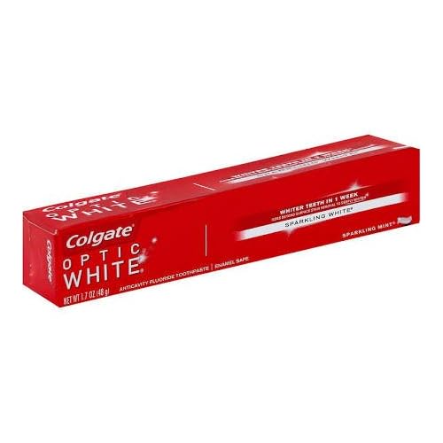 Colgate Optic White Toothpaste Sparkling Mint 1.7 Ounces Each