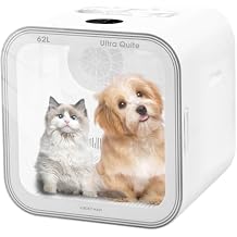 LUCKY NAVI Automatic Pet Dryer Box for Cats and Small Dogs, Ultra Quiet 62L Big Capacity Dog Dryer Box, Cat Dryer Cage with Smart Temperature Control, 360 Pet Dryer Box(62.0L)