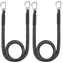 Bungee Dock Lines, 4 Feet Bungee Shock Cords Bungee Docking Rope Mooring Rope for Boat,PWC,Jet ski,Pontoon,Kayak,Canoe,Power Boat,Watercraft (Black Double Hooks)