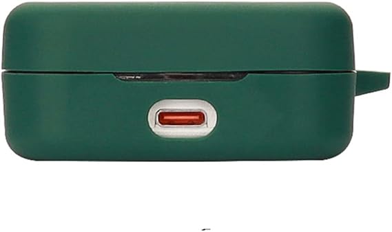 DAYJOY Soft Silicone Protective Case Cover Compatible with Monster AIRMARS XKT01 Earbuds Protective Skin Sleeve with Key Chain (Green)