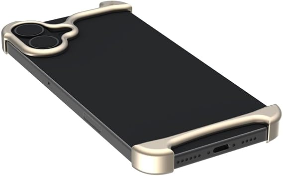Luxury Arc Case Luxury Aluminum Metal Bumper Phone Pulse Case For IPhone13 14 15 16 Pro Max 16Pro Plus Urban Lightweight Phone Cover,Gold,For 13 Pro Max