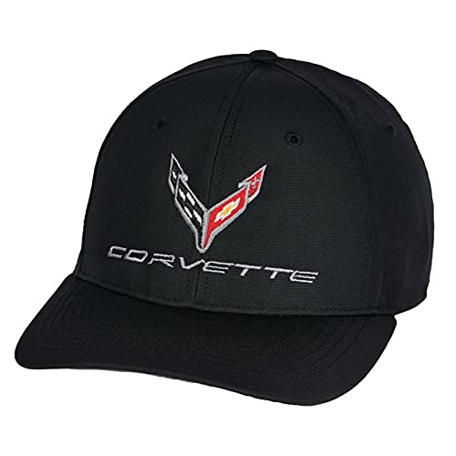 C8 Corvette Performance Hat - Next Generation StayDri Microfiber Cap - Officially Licensed by GM Black