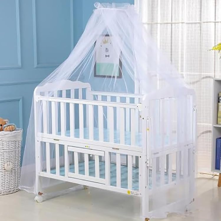 Baby Infant Hanging Mosquito Net,Toddler Dome Canopy Bed Netting, Palace-Style Crib Bedding Breathable MeshNo Stand
