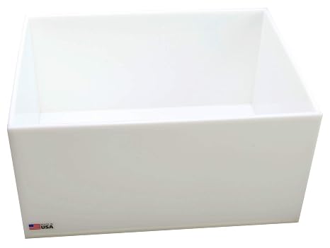 108874-7 Polyethylene (HDPE) Heavy Duty Lab Storage Tray, 12" Length x 16" Width x 8" Height