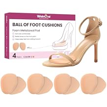 Ball of Foot Cushion Metatarsal Pads - Anti-Slip Metatarsal Pad to Prevent Feet Sliding, All Day Comfort Foot Insert Pads for High Heels, Sandals, Wedding, Party, Shopping (Khaki,4 Pairs)