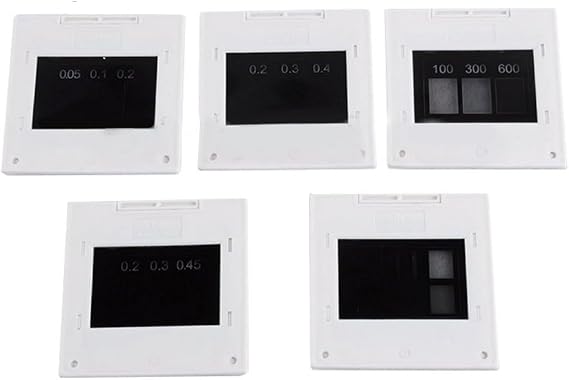 Diffraction grating 5pcs set with double slit, triple slit and circular types for science experiments and optics research