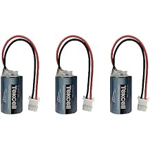 (3-Pack) SB-AA02 3.6V 1200mAh Lithium Battery with Plug Replacement LS14250 3.6V Delta SB-AA02 3.6v Battery for Tekcell PLC Lithium Battery