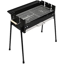 Barbecue Charcoal Grill, Portable Foldable BBQ Grill, Height Adjustable Stainless Steel Hibachi Grill, Camping Cooking Stove BBQ Lamb Skewer for Outdoor Cooking Camping Picnics