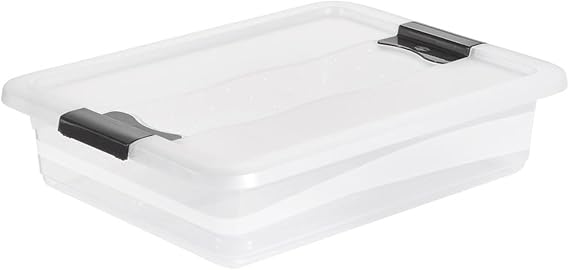 Keeeper Crystalbox with Lid, Sliding Closure, 39.5x29.5x9.5 cm, 7 Litre, Cornelia, Transparent