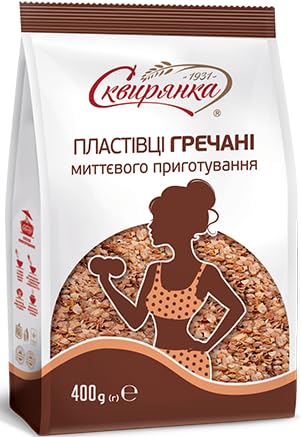 Skvira Buckwheat Flakes Instant No Added Sugar 400 g / 14.12 oz (1 Pack)