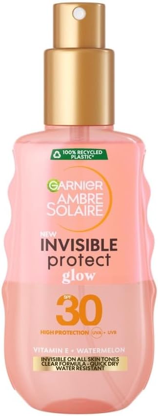 Garnier Ambre Solaire Invisible Protect Glow, Sun Protection Spray SPF30, 150ml