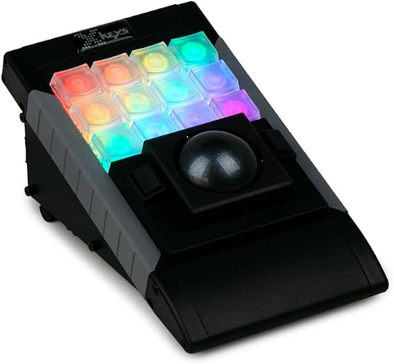 X-keys XBE-12 Trackball RGB Backlit Programmable USB Keypad