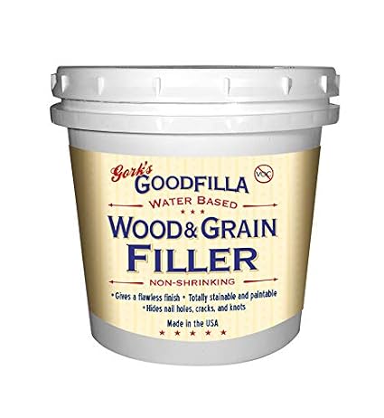 Goodfilla Water Based Wood & Grain Filler Soldering Iron Compatible - Maple/Birch/Pine - 1 Quart | Replaces All Filler and Putty | Repair, Finish, Patch | Paintable, Stainable, Sandable & Fast