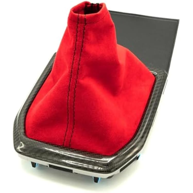 Billetworkz Premium Shift Boot for Subaru WRX Manual 2022 - Made with Genuine Alcantara Material, RedBlack Stitching