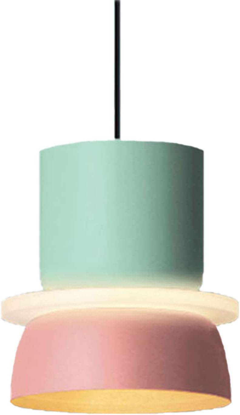 PURESILKS LED Modern Chandelier DIY Pendant Light Fixture Simple Nordic 5W Adjustable Height Pendant Lighting for Kitchen Island Living Room Bedroom(Small) (D)