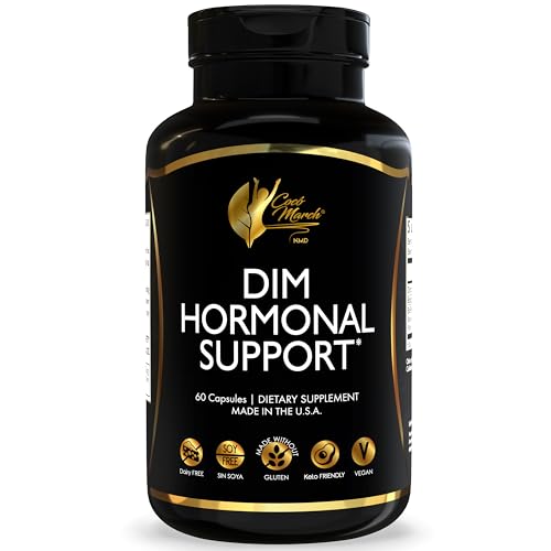 Coco March DIM Supplement for Women Supports Hormonal Balance, Skin Care & Natural Estrogen Metabolism Detox & Cell Health Gluten Free, Soy Free, Dairy Free, Vegan & Keto Friendly 60 Capsules