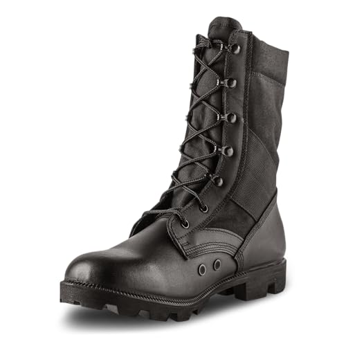 Belleville Mens 8 Canopy Jungle Boot - Breathable Tactical Boots - Shock-Absorbing Military Footwear - Panama Outsole Shoes - Full-Grain Cattlehide Leather - Soft-Toe Style - Low Heel Construction