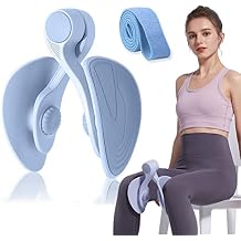Thigh Exerciser 35lb Pelvic Floor Exercise Devices Inner Thigh Kegel Exerciser Pelvic Floor Muscle Workout Equipment Train for Home Hip Under Desk Exercise Men Women with Band