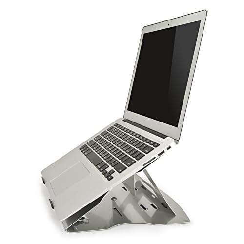 Aidata LHA-3 LAPstand Aluminum Portable Laptop Ultrastand, Silver, Adjustable Platform with 6 Viewing Angles, 20, 22.5, 25, 35, 40 and 45