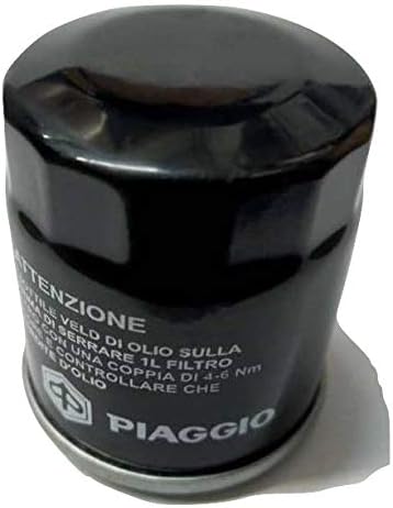 82635R Vespa OEM Oil Filter for Modern Vespa Scooters | OEM# 483727 AP8580128 Part# 82635R (GTS 300 Sport 2010-2014), Black