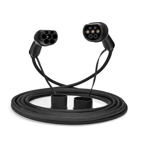 Type 2 to Type 2 EV Charging Cable | 32A, 3-Phase, 21kW – 5m | Waterproof IP66 | Charging Cable for Electric Cars